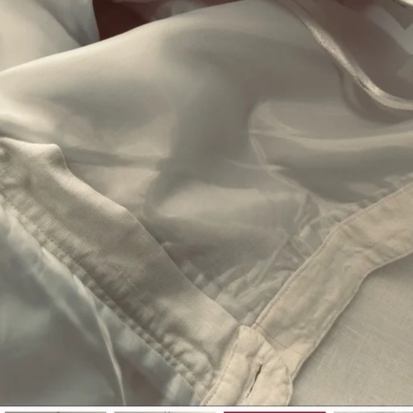 Nine West NWT Slouchy Cyndi white linen wide leg lagenlook trouser pant size 16 - Picture 8 of 16